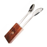 Steel Spoon whith rose wood handle
